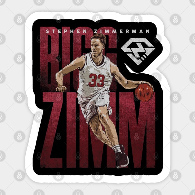 Stephen Zimmerman College Bigg Zimm Sticker by artbygonzalez